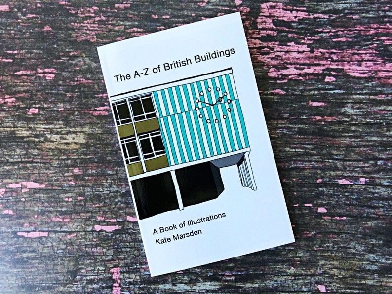 The A-Z of British Buildings Digital Download Book of Illustrations by Kate Marsden Architecture Mid-Century UK Guide image 2