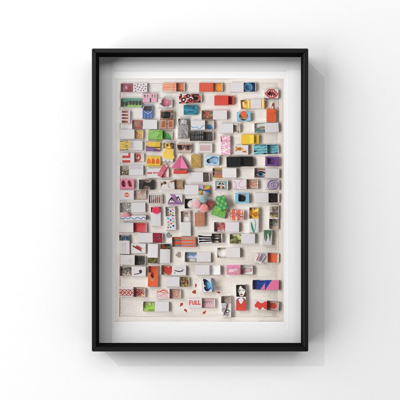 100 Days of Little Matchboxes Giclee Print A2, A3 or A4 Size image 1