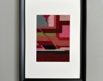 Needlepoint Tapestry - One of a Kind Original Textile Art - "Memories VI"