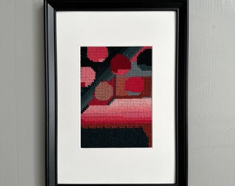 Needlepoint Tapestry - One of a Kind Original Textile Art - "Memories VII"