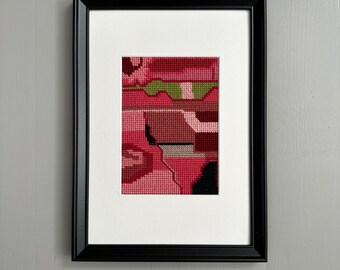 Needlepoint Tapestry - One of a Kind Original Textile Art - "Memories II"