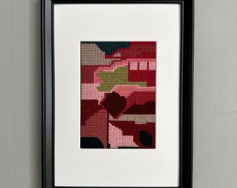 edlepoint Tapestry - One of a Kind Original Textile Art - "Memories IV"