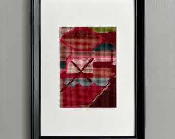 Needlepoint Tapestry - One of a Kind Original Textile Art - "Memories I"