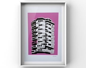 Number One Croydon Print Pink - A4 - Andy Warhol