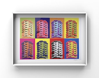 Number One Croydon Print Inspired by Andy Warhol - A4