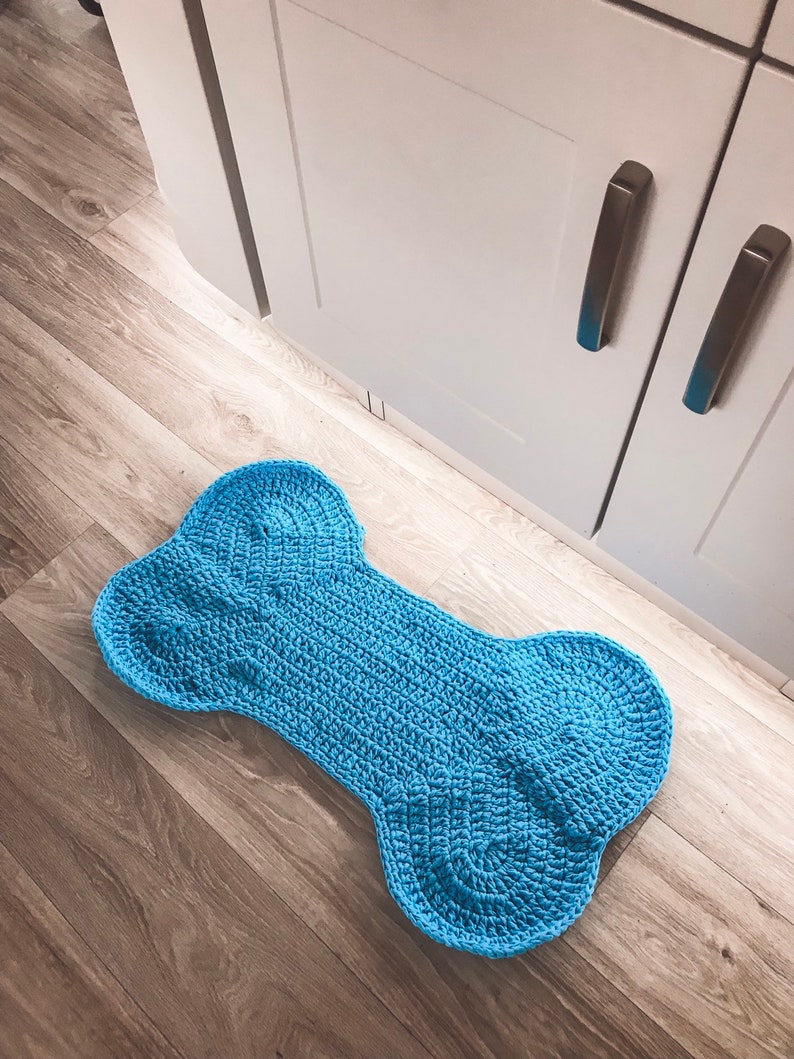 Doggy Placemat Food Bowl Mat Crochet Pattern BoneShaped Etsy