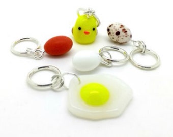 Easter Chicks Knitting/Crochet Stitch Markers with Matching Tin