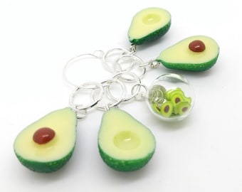 Holy Guacamole Knitting / Crochet Stitch Markers with Matching Tin