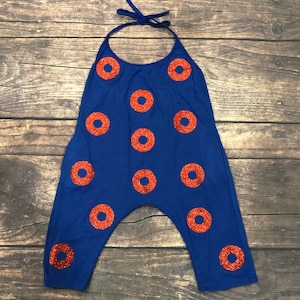 Phish Glitter Donuts Toddler Girls Romper