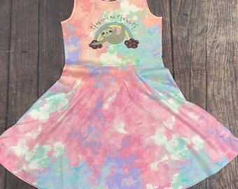 Phish Sloth Girls Tie Dye Dress