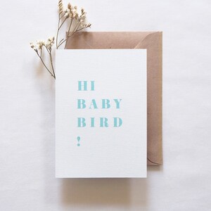 Carte de félicitations "Hi baby bird"
