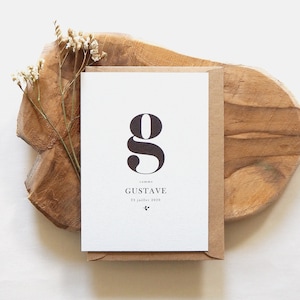 Birth announcement Gustave