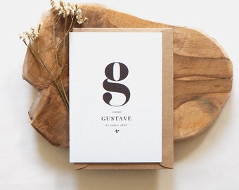 Birth announcement Gustave