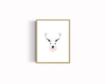 Poster with deer illustration