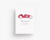 Congratulations card with little car