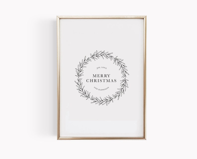 Cartel de decoración navideña Feliz Navidad. imagen 1