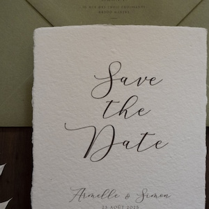 Échantillon Save the date papier artisanal Collection Organique image 3