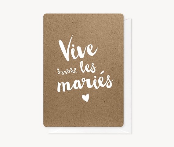 Vive Les Maries Congratulations Card Etsy