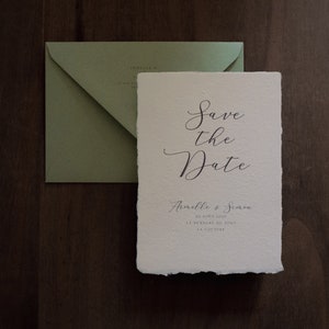 Échantillon Save the date papier artisanal Collection Organique Save the date