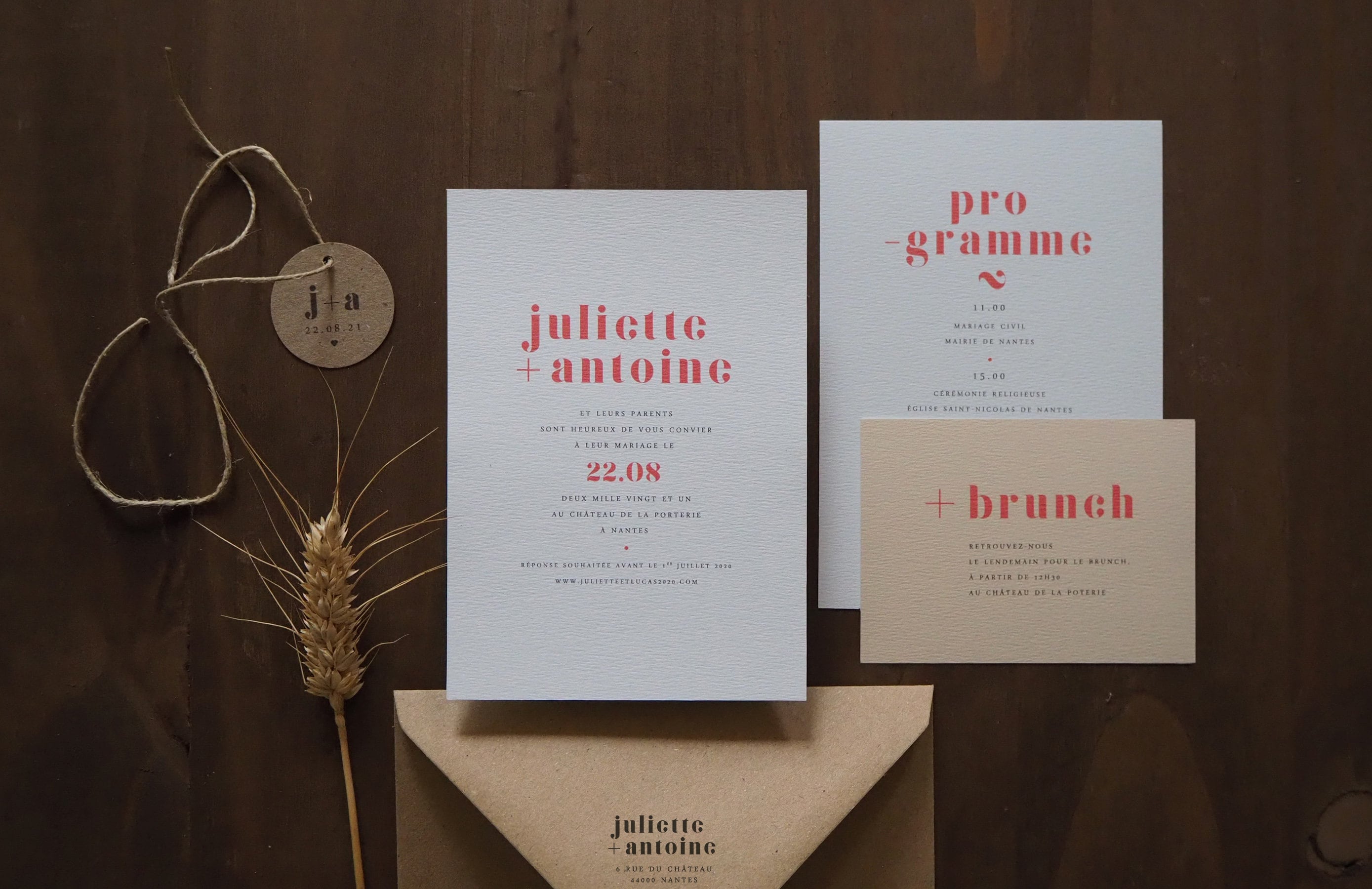 Carton d invitation d ner Collection mariage Rouge Amour Carton d invitation d ner Collection mariage Rouge Amour