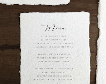 Menus Collection Organique - Échantillon
