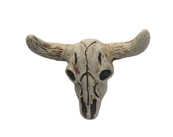 LONGHORN Lot of 5 Pieces Tibetan Silver Tone Cow Skull Alloy Bead 14mm Hole 2mm