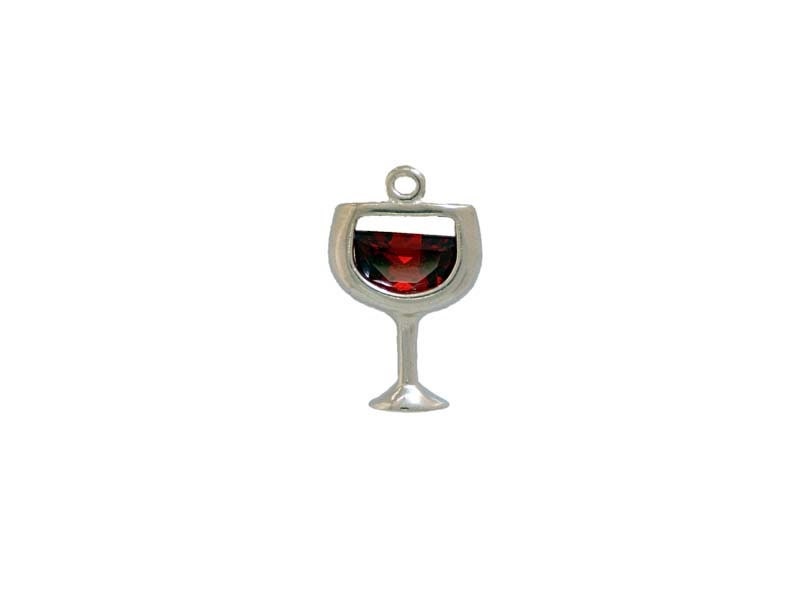 Lgu Sterling Silver Champagne for Two Wine Charm