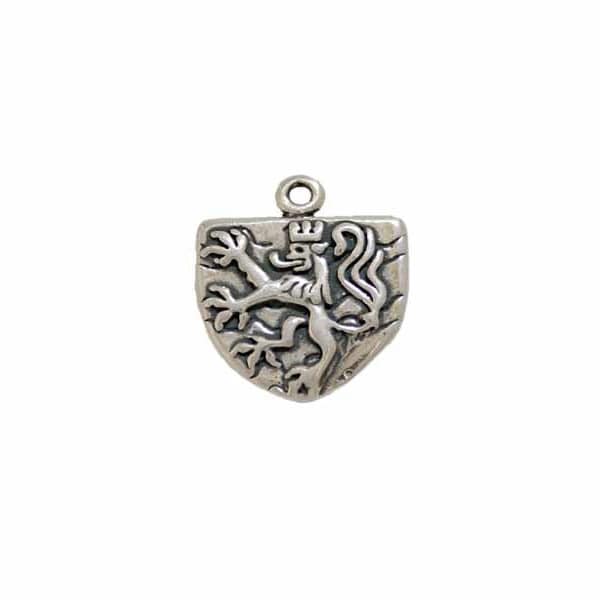 Coat of Arms Charm Sterling Silver, Family Crest Jewelry