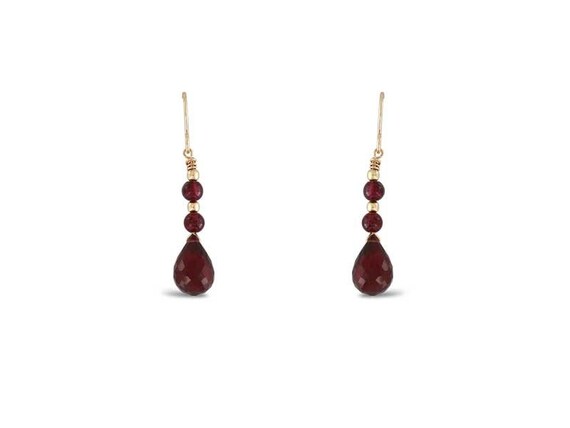 Garnet teardrop best sale earrings