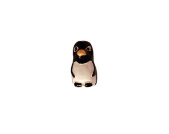 Adorable Penguin Beads - Hand Painted Ceramic Beads from Peru