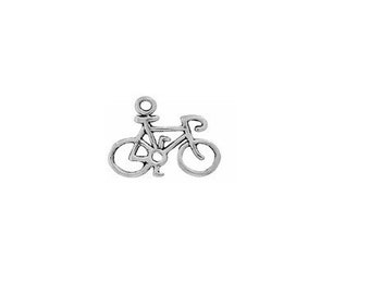 Bicycle Charm Sterling Silver, Bike Charm, Sports Jewelry