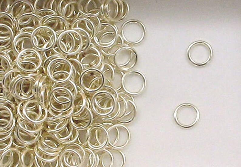 Sterling Silver 6mm Closed Jump Rings Jewelry Findings Etsy