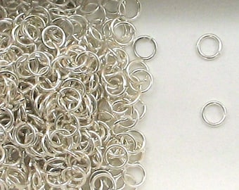 Sterling Silver 6mm Round Flush Cut Jump Rings, Choice of Lot Size & Price