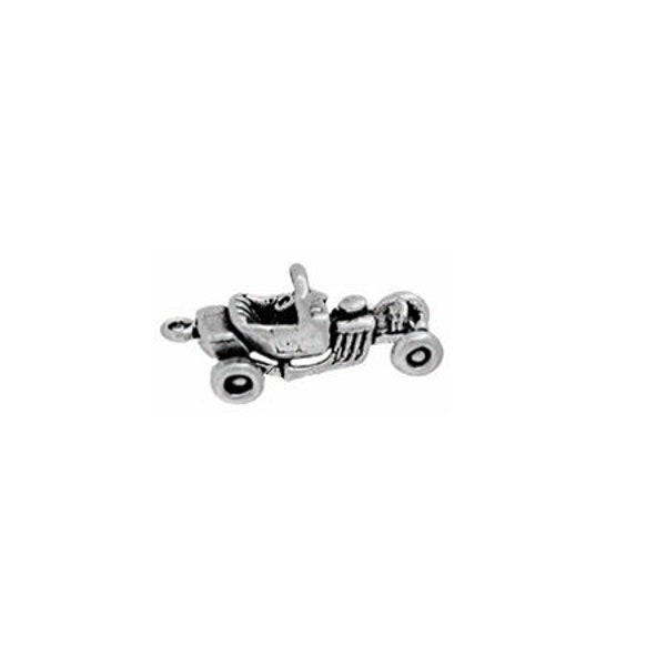 Hot Rod Charm Sterling Silver | Drag Racing Jewelry | Hot Rod Jewelry