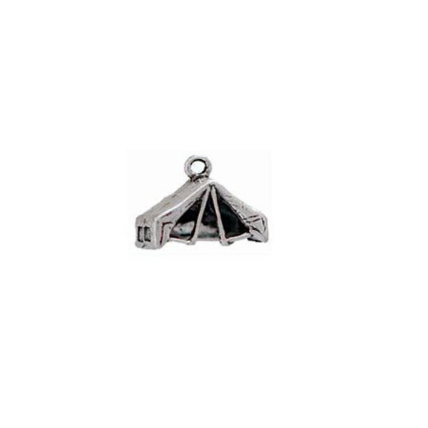 Tent Charm Sterling Silver, Camping Charm, Tent Jewelry