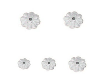 Sterling Silver Bead Caps, 4mm, 5mm Silver Floral Bead Caps, Silver Bead Supply