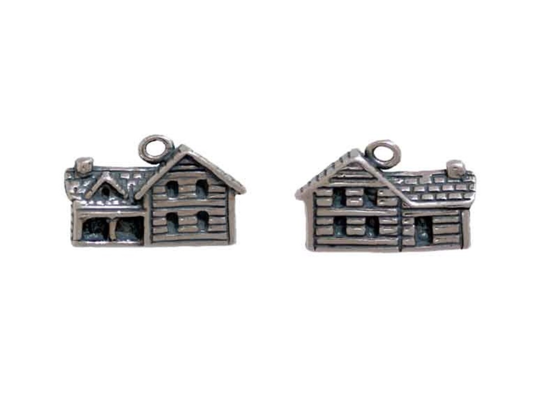 2 Story House Charm Sterling Silver 2 Story House Charm Silver Etsy