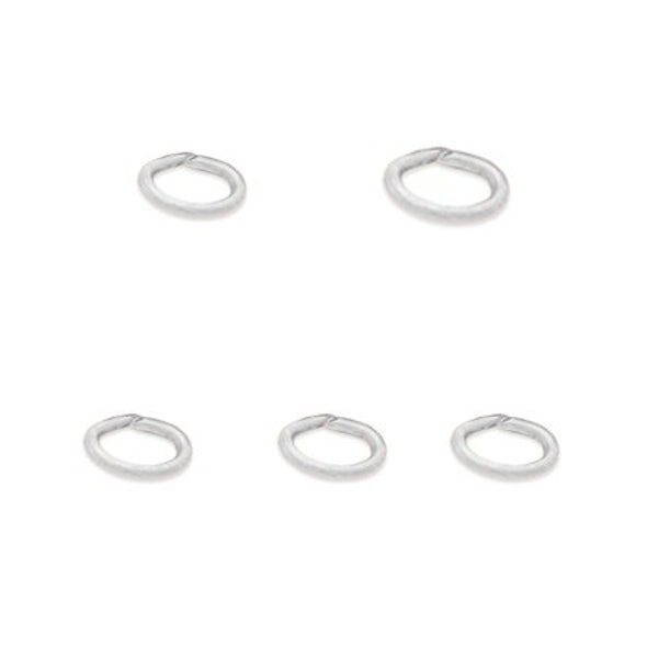 Jump Rings Sterling Silver 5mm 21 Gauge, Oval Jump Rings, Bias Cut, Jewelry Supplies