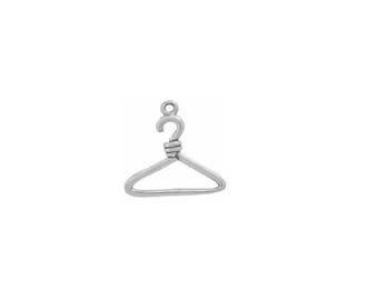 Sterling Silver Clothes Hanger Charm - Embrace the Symbol of Organization and Fashion with This Exquisite Charm