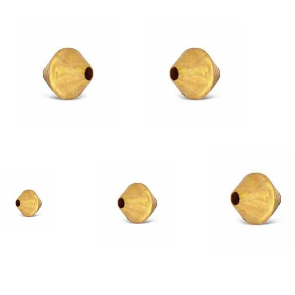 Gold Filled Double Cone Beads, 3 mm Bicone Spacer Beads, DIY Craft Supplies