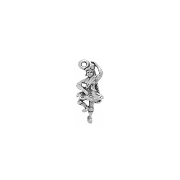 Sterling Silver Dancing Scotsman Charm, Scottish Jewelry, Highland Jewelry