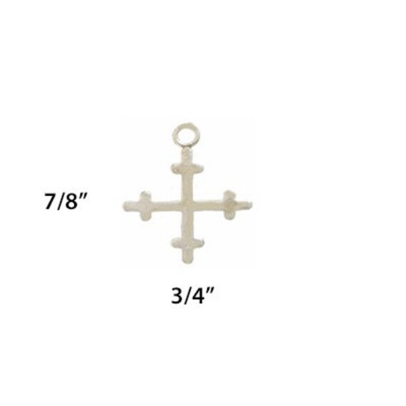 Equal Armed Cross Charm Sterling Silver Religious Jewelry Cross