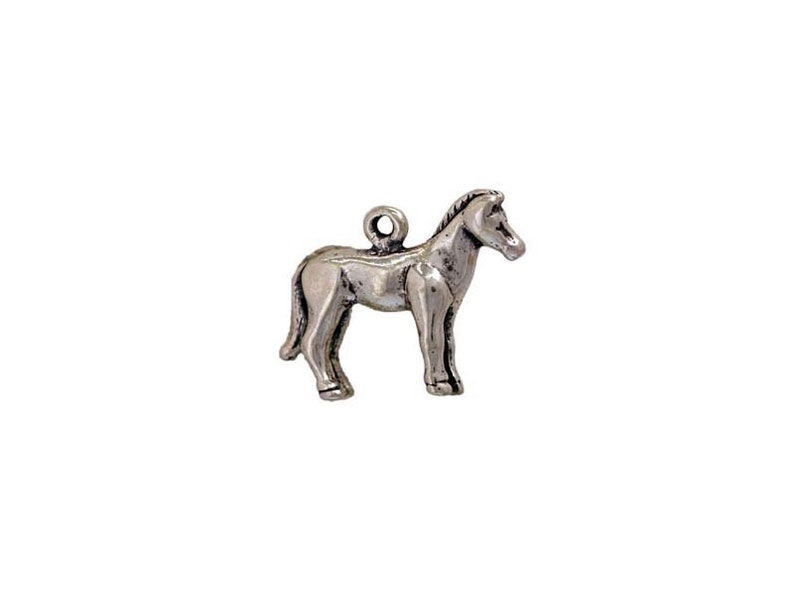 Pony Charm for Equestrian or Western Themed Jewelry Designs /& Bracelets