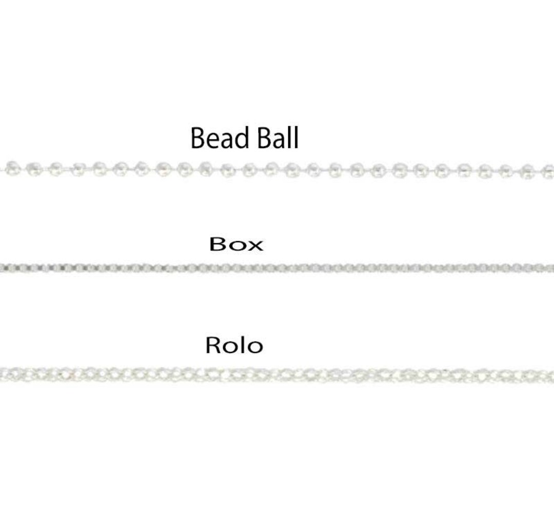 Sterling Silver Necklace Chains Choice of Rolo Chains.box Chains, Bead Ball Chains Choice of