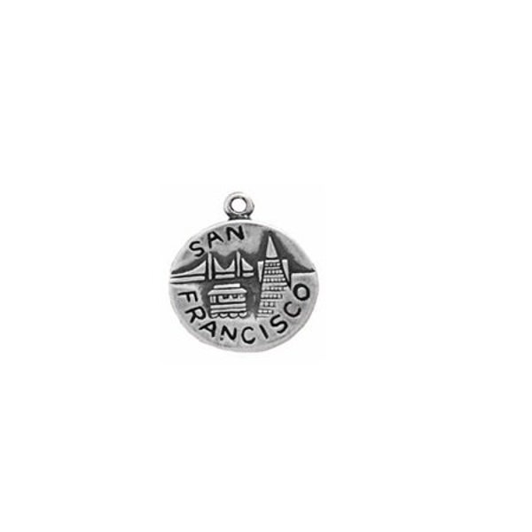 San Francisco Charm Sterling Silver, Golden Gate Charm, San Francisco Jewelry