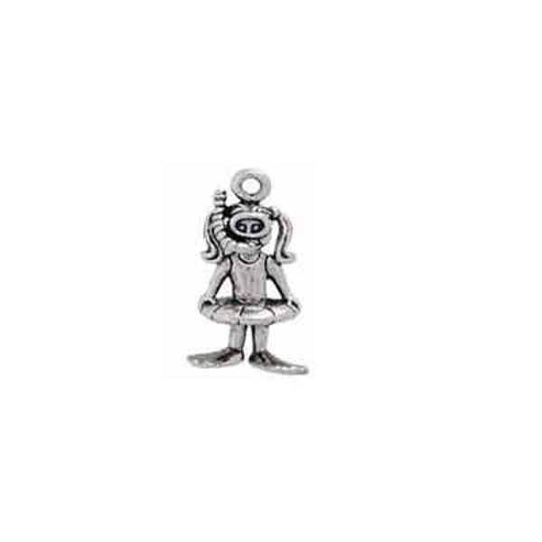 Snorkeling Charm Sterling Silver | Girl Swimmer Jewelry | Water Sports Jewelry