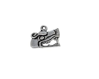 Mayan Charm Sterling Silver, Dragon Jewelry, History Jewelry