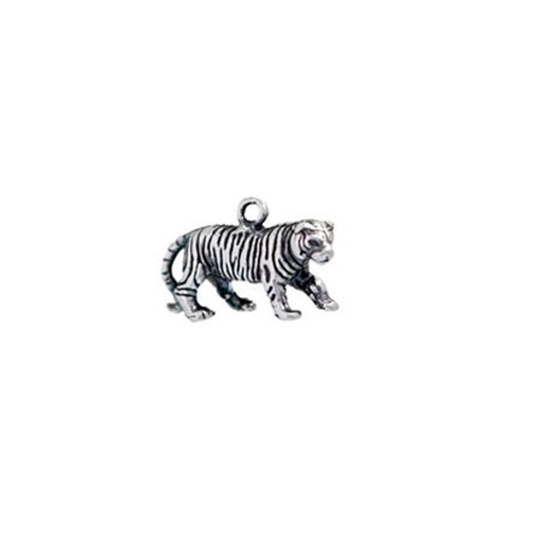 Tiger Charm Sterling Silver Animal Charms Tiger Jewelry