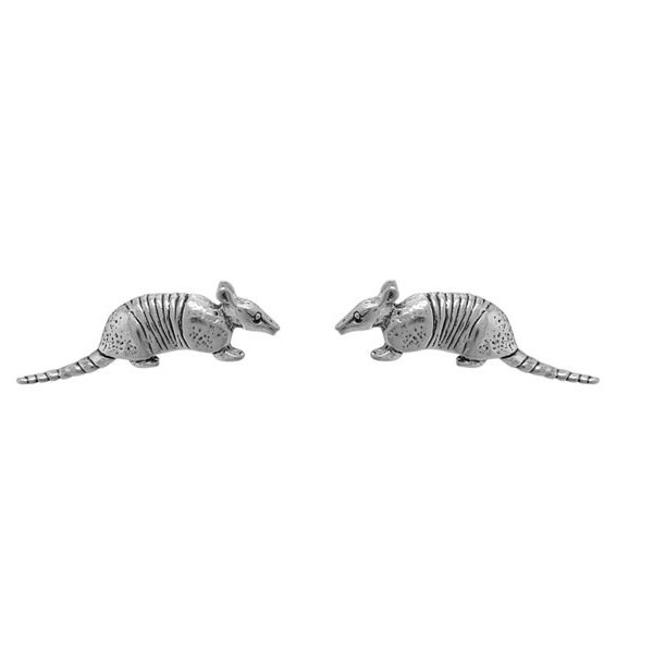 Armadillo Earrings Sterling Silver, Armadillo Stud Earrings, Armadillo Jewelry