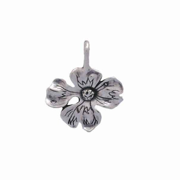 Dogwood Pendant Sterling Silver, Flower Jewelry, Dogwood Tree Jewelry